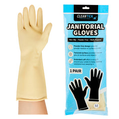 Clean Tek Professional Yellow Medium Latex Gloves - 22 mil - 13