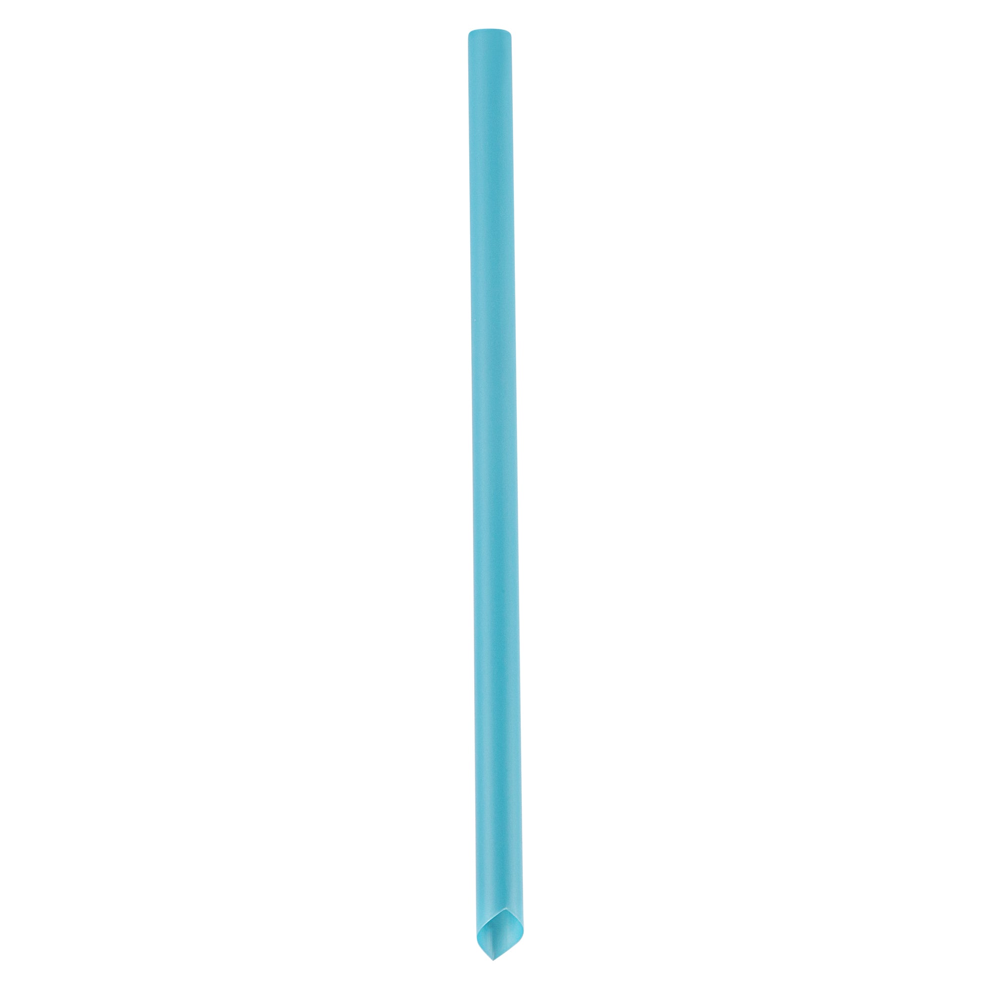 Basic Nature Blue PLA Plastic Extra Wide Boba Straw - Unwrapped, Compostable, Pointed - 9" - 1000 count box