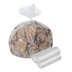 RW Clean 20 gal Clear Plastic Trash Can Liner - Standard-Duty, 0.7 mil - 30