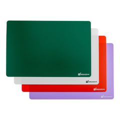 RW Base Rectangle Assorted Plastic Flexible Cutting Board / Chopping Mat Set - Includes 4 Mats - 18