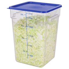 Met Lux Square Blue Plastic Food Storage Container Lid - Fits 12, 18 and 22 qt - 1 count box