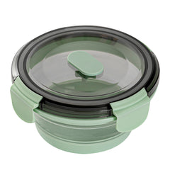 Fresh Hero 14 oz Green Plastic Airtight Food Storage Container - with Vented Lid, Collapsible - 5 1/2