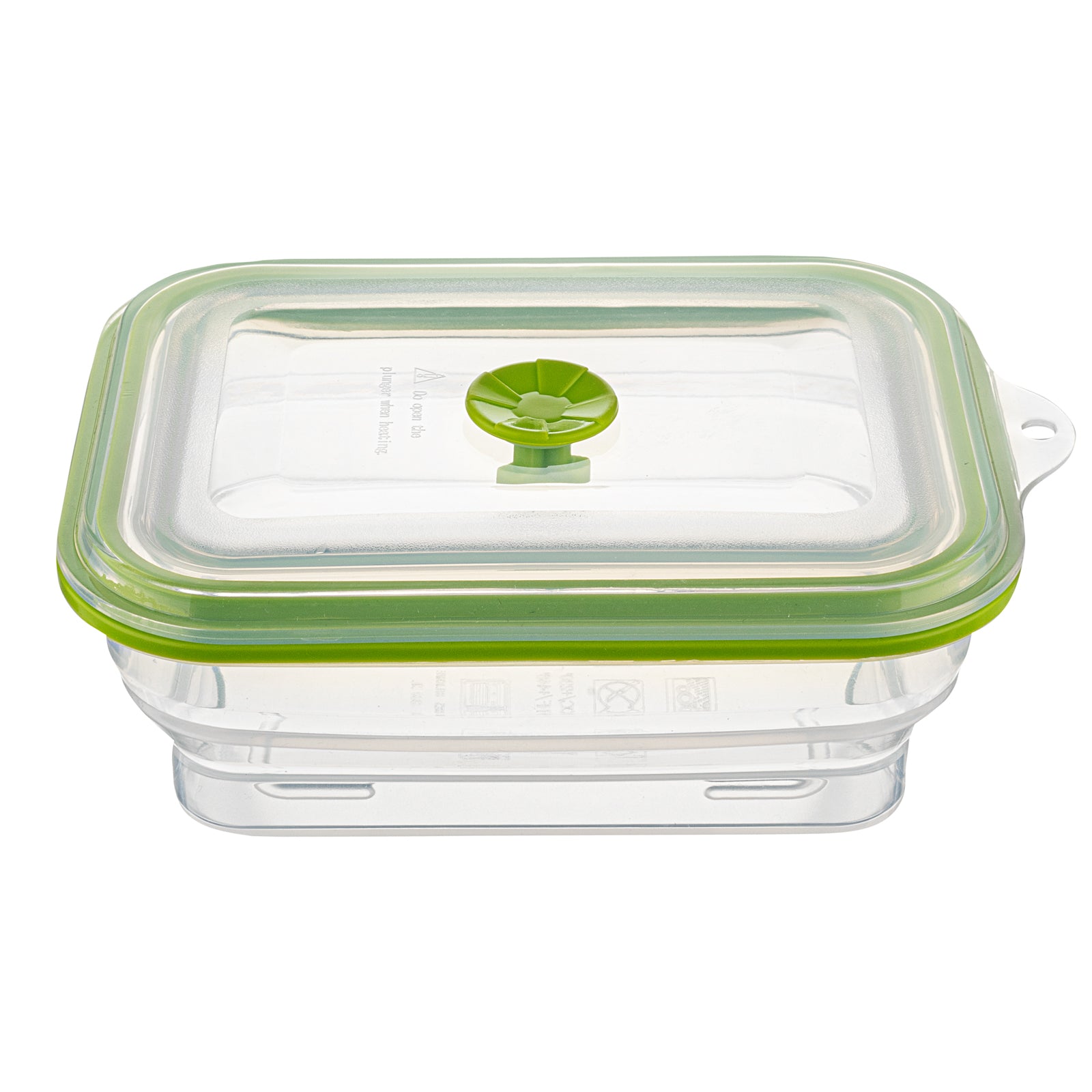 Fresh Hero 32 oz Green Silicone Airtight Food Storage Container - with Vented Lid, Collapsible - 7 3/4" x 5 1/2" x 2 3/4" - 20 count box