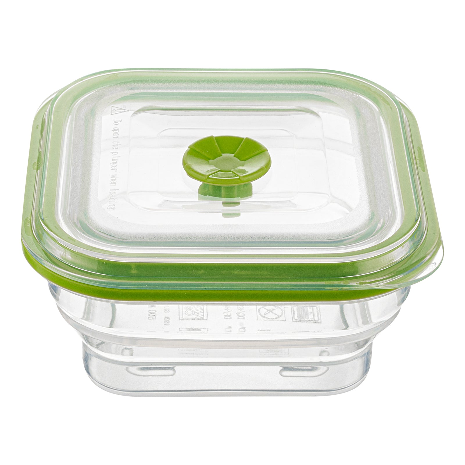 Fresh Hero 16 oz Green Silicone Airtight Food Storage Container - with Vented Lid, Collapsible - 5 1/4" x 5 1/4" x 2 3/4" - 20 count box