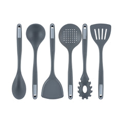 Met Lux Dark Gray Silicone Cooking Utensil Set - 6-Piece - 1 count box