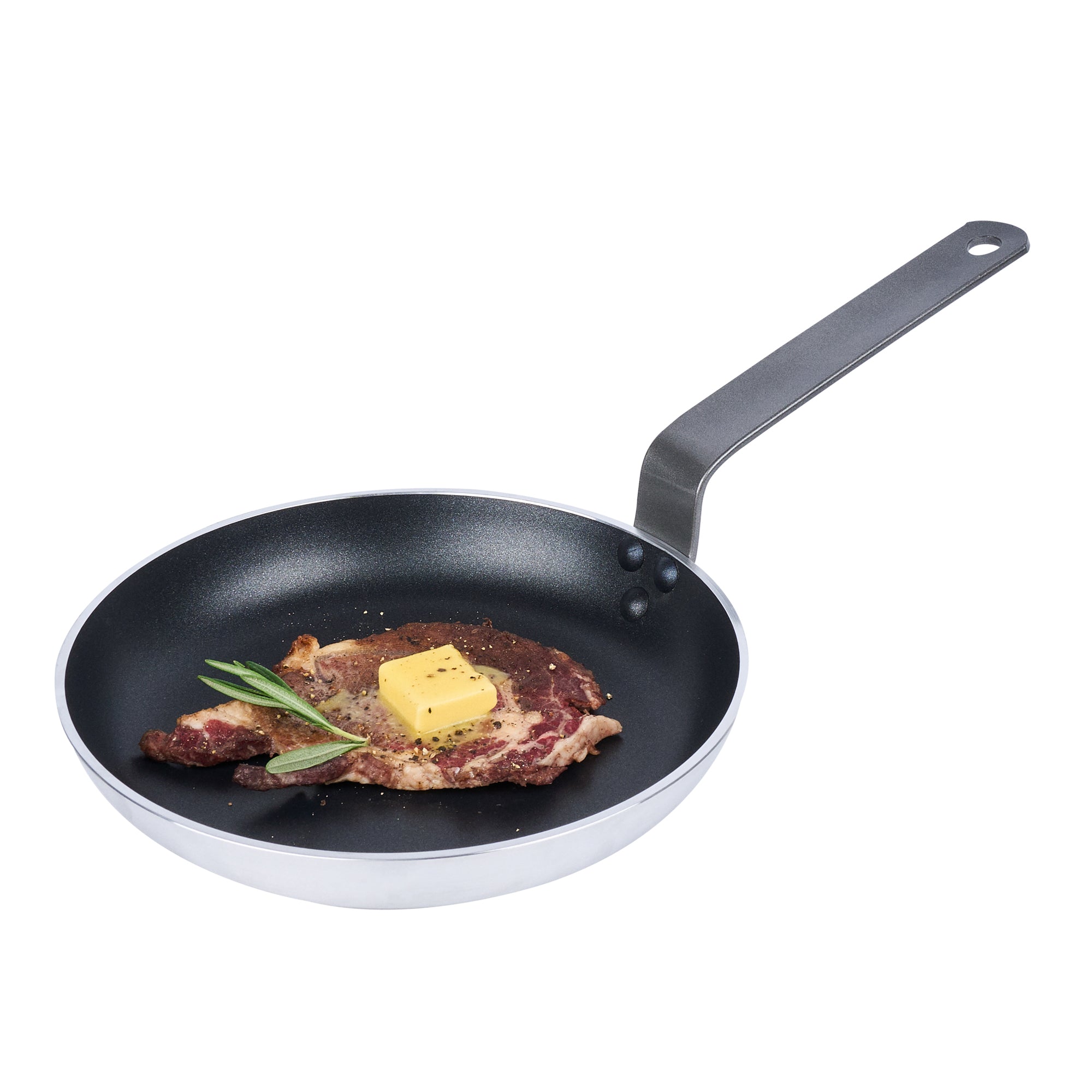 Met Lux Aluminum 9" Fry Pan - Non-Stick, Induction Ready, Heavy Duty - 6 count box