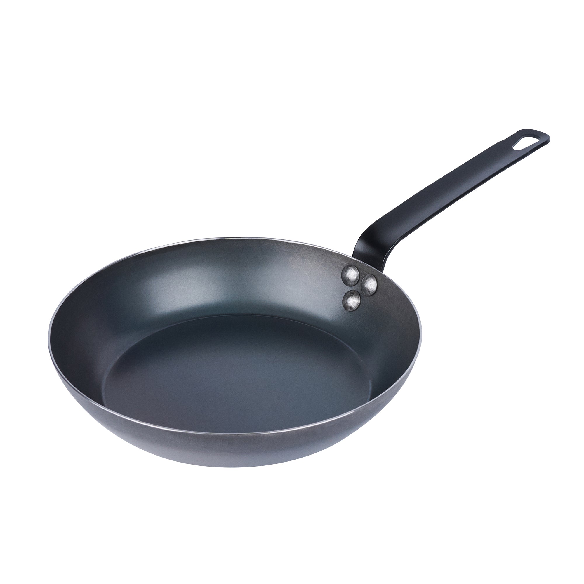 Met Lux Black Carbon Steel 9 1/2" Fry Pan - 6 count box