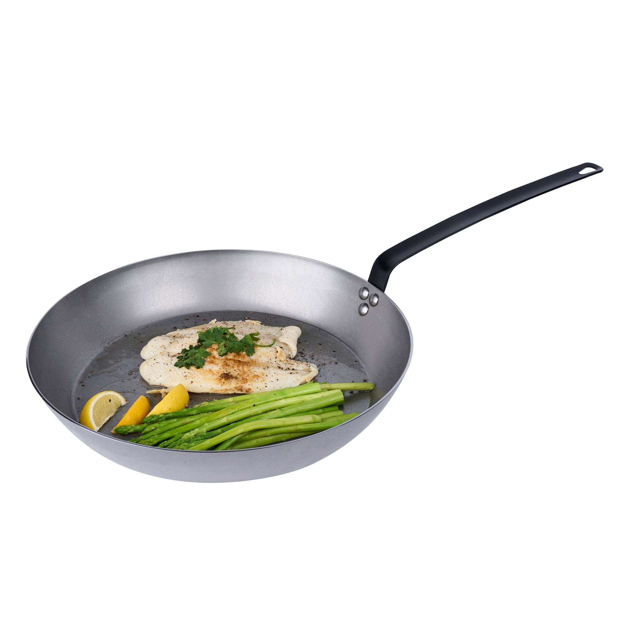 Met Lux Carbon Steel 16" Fry Pan - 6 count box