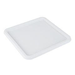 Met Lux Square White Plastic Food Storage Container Lid - Fits 12, 18 and 22 qt - 1 count box
