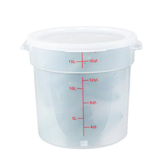 Met Lux Round Translucent Plastic Food Storage Container Lid - Fits 12, 18 and 22 qt - 1 count box