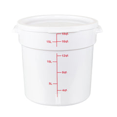 Met Lux Round White Plastic Food Storage Container Lid - Fits 12, 18 and 22 qt - 1 count box