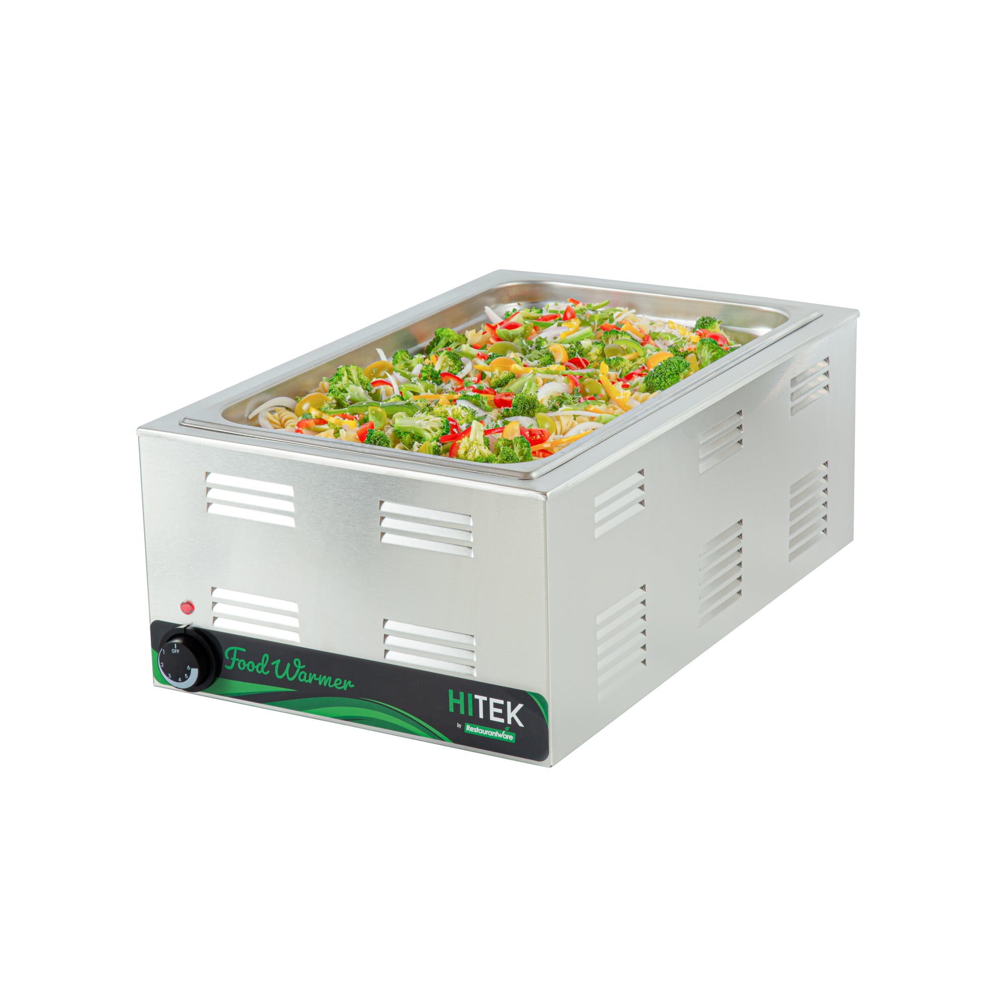 Hi Tek Stainless Steel Full Size Electric Countertop Food Warmer - 120V, 1500W - 12'' x 20'' - 1 count box