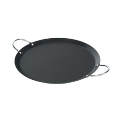 Met Lux Round Carbon Steel Griddle - Non-Stick, with Chrome Handles - 11