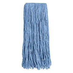 Clean Tek Professional 24 oz Blue Cotton Blend Heavy Duty Wet Mop Head - with 1 1/4