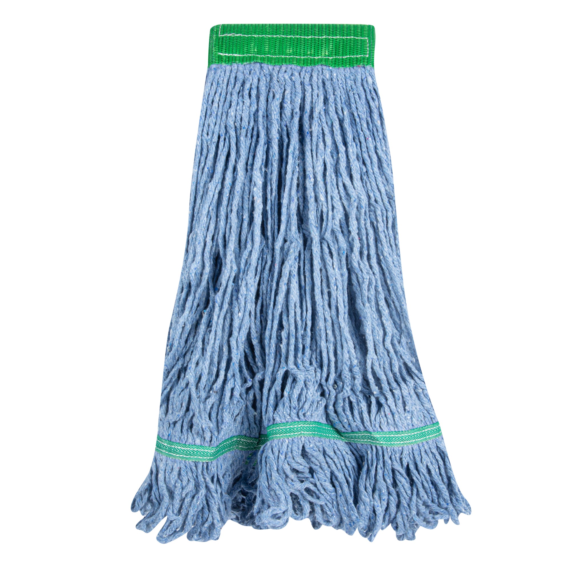 Clean Tek Professional 24 oz Blue Cotton Blend Wet Mop Head - with 5" Headband- 1 count box