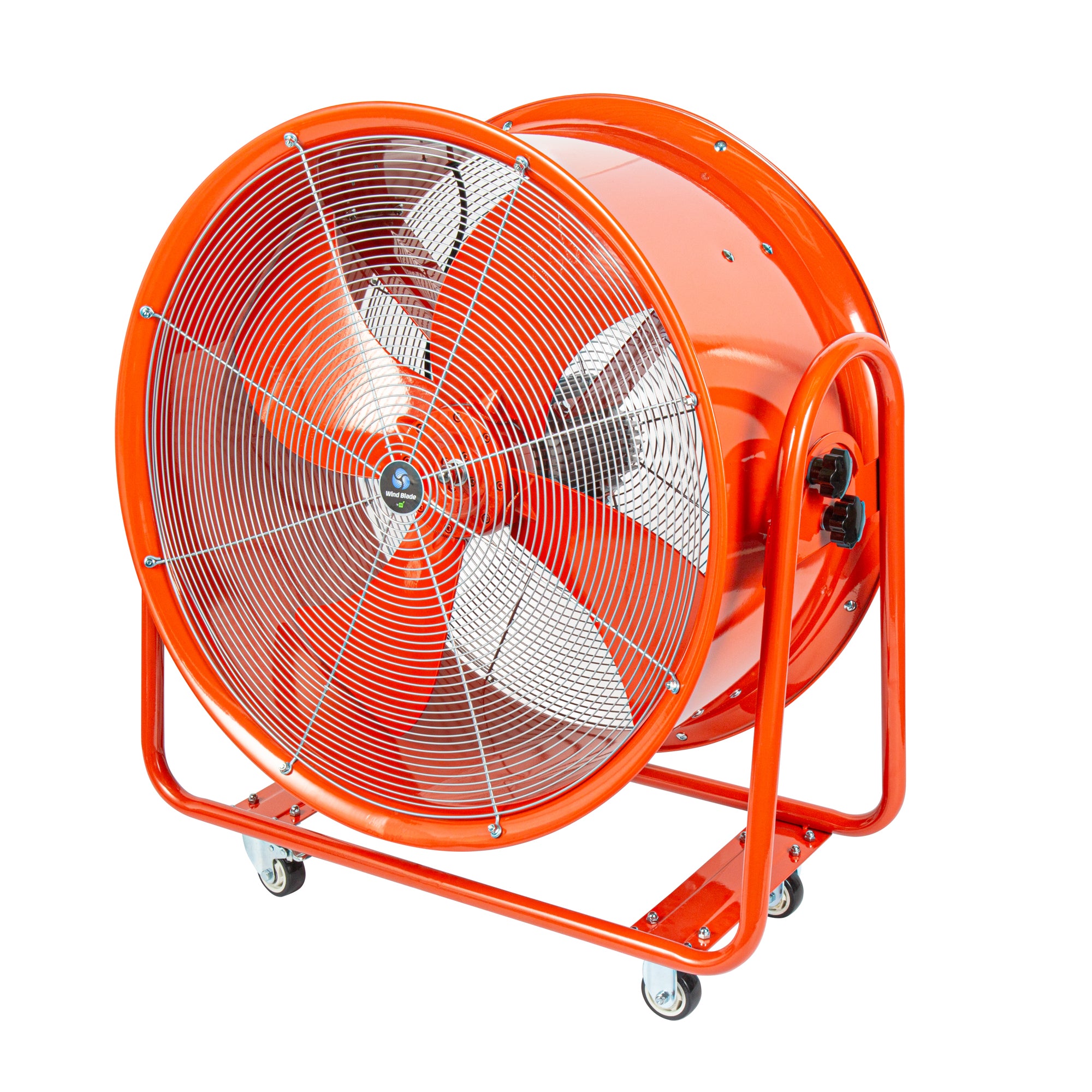 Wind Blade Red Portable High Velocity Ventilator Drum Fan - Tilt Head, 3/4 HP, 9,286 CFM - 32" - 1 count box