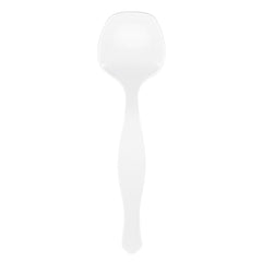 Cater Tek White Plastic Serving Spoon - 8 1/2