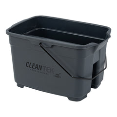 Clean Tek Professional 19 Qt Gray Divided Bucket / Caddy - 18