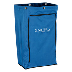 Clean Tek Professional 18 gal Blue Plastic Bag - for 3-Shelf Janitor Cart, with Zipper - 1 count box