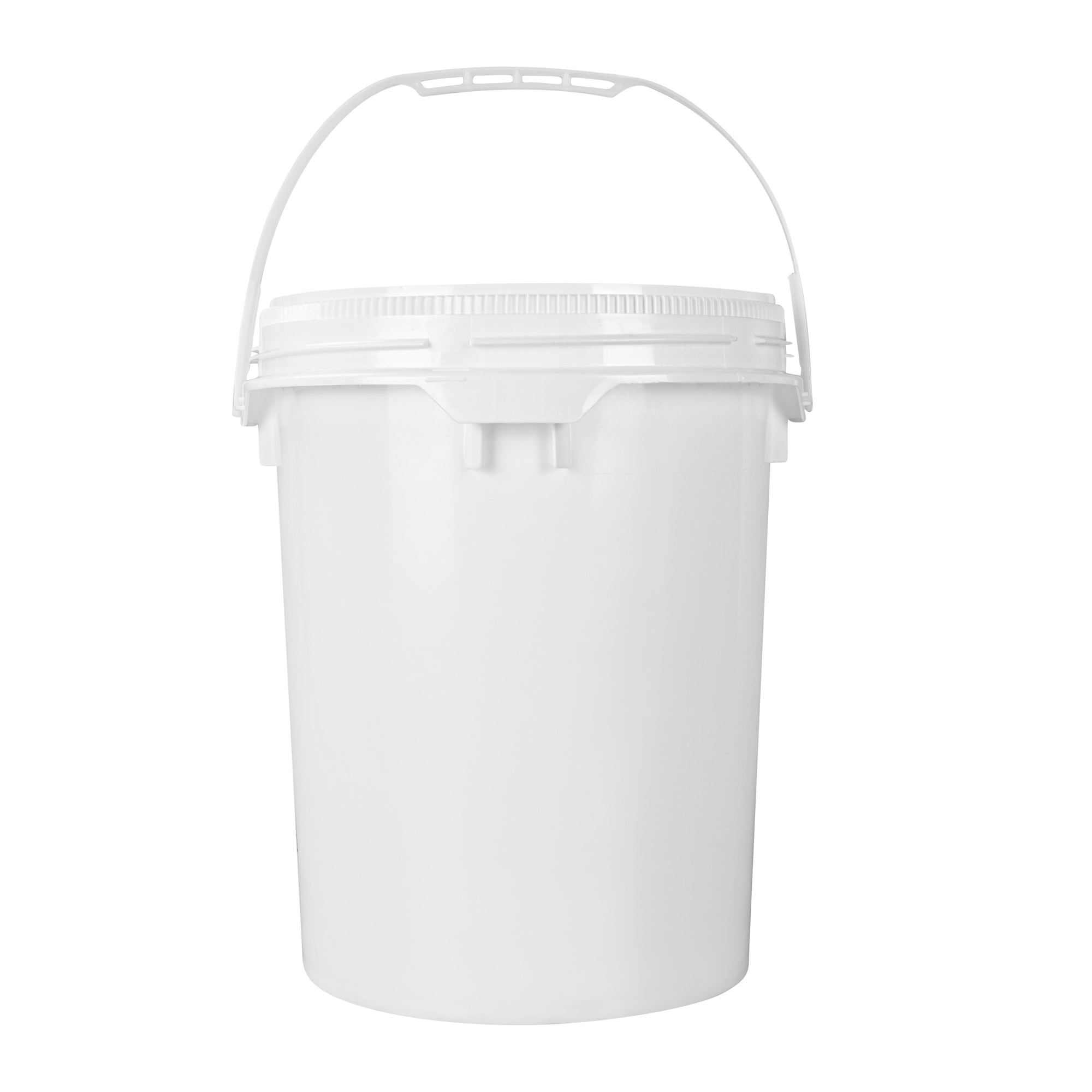 Met Lux 5 gal Round White Plastic Screw Top Pail - UN Rated - 11 1/4" x 11 1/4" x 15 1/4" - 1 count box