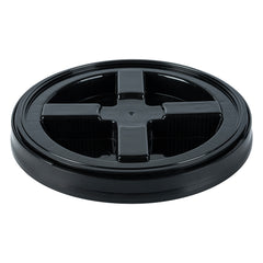 Clean Tek Professional Round Black Plastic Gamma Seal Lid - Fits 3.5 and 5 Gal Pail, with Gasket - 1 count box